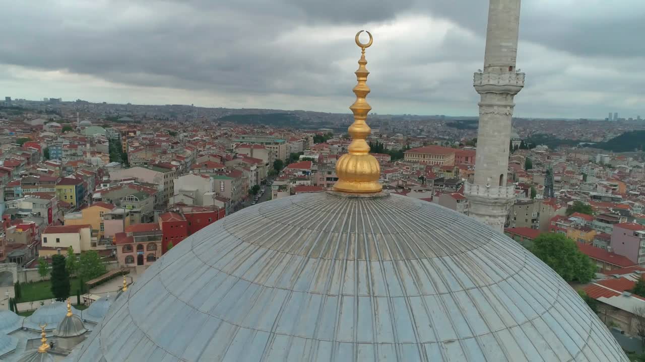 Fatih Mosque, Istanbul drone footage, jk01