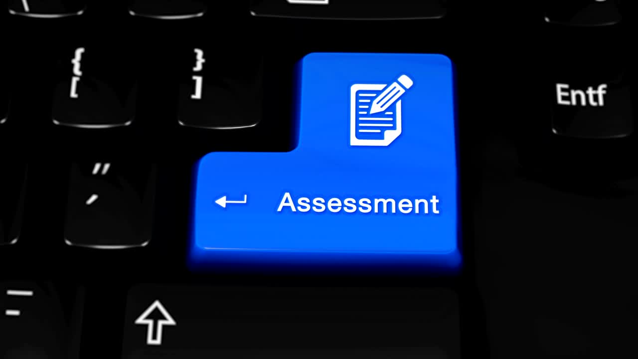 Assessment Rotation Motion On Computer Keyboard Button.