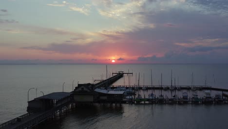 sunset over fairhope pier in alabama