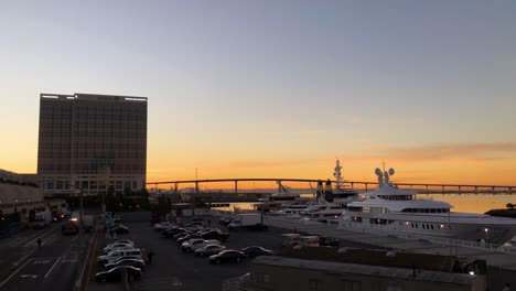 Yachts-at-the-San-Diego-Embarcadero-Marina-at-Sunrise