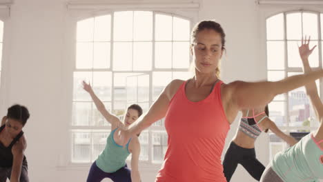 yoga class multi racial group of women exercising fitness healthy lifestyle