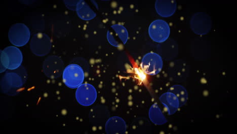animación de fuegos artificiales sobre un fondo negro