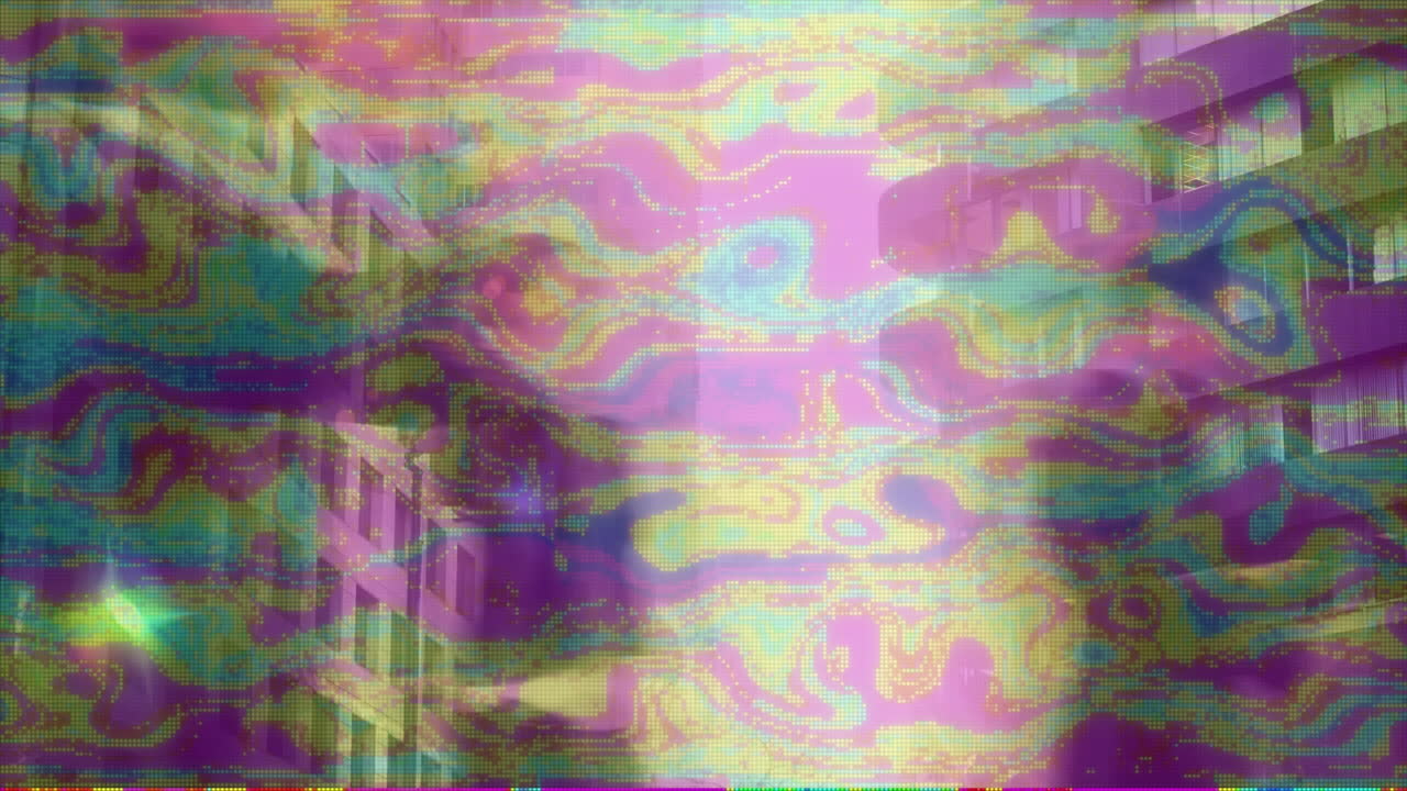 animación de siluetas de personas caminando con rayas en bucle sin costuras