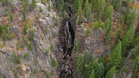 aerial footage of lower fish creek falls in steamboat springs, colorado