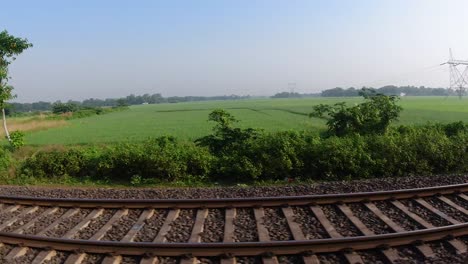 beautiful view from inside the train