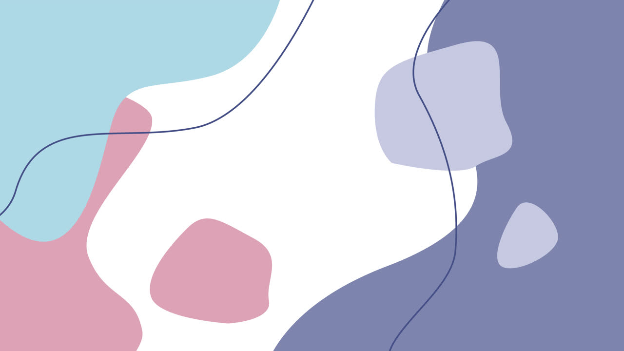 Forme e linee astratte pastello che si muovono fluidamente