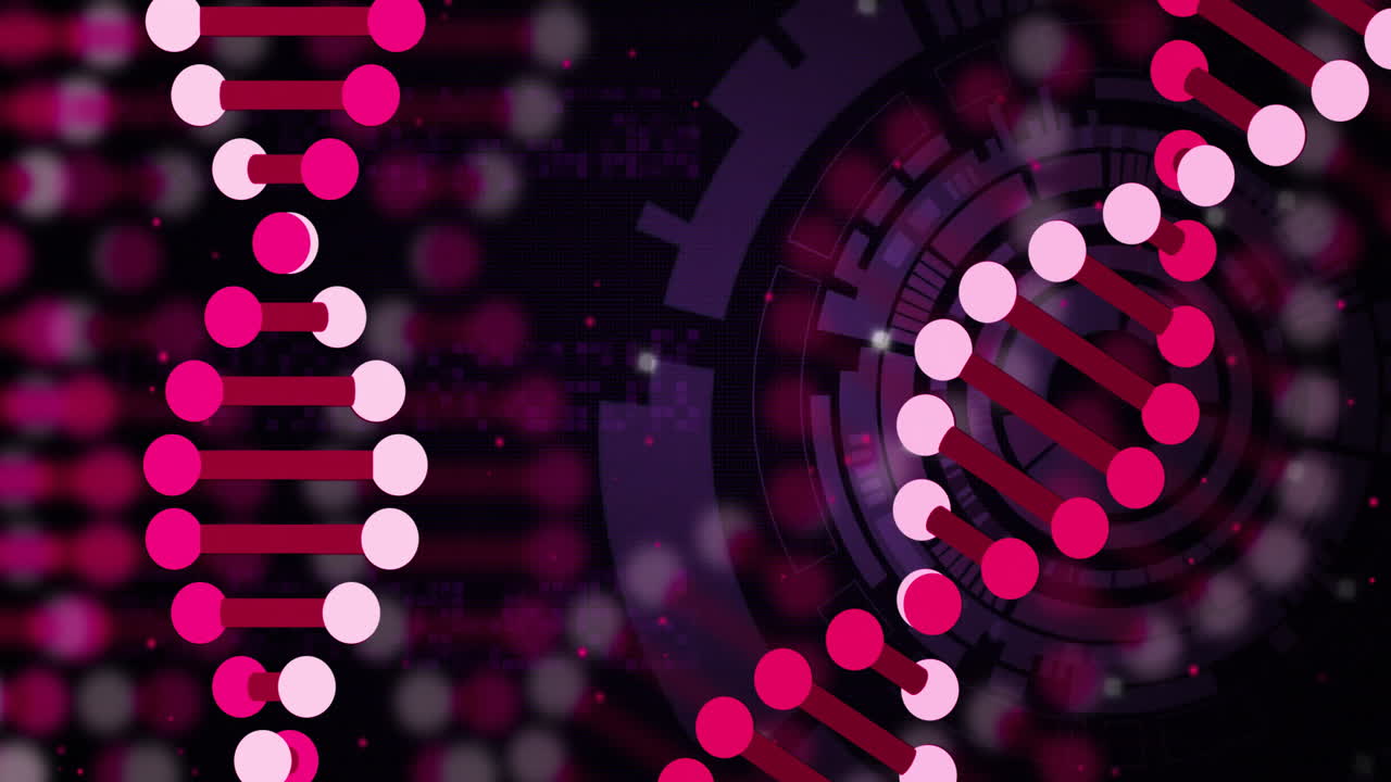 animación de cadenas de adn a través del escaneo de alcance