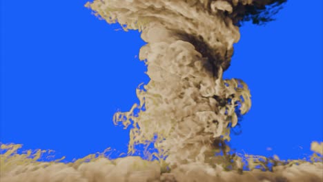 Tornado hurricane and smoke stream 3d render