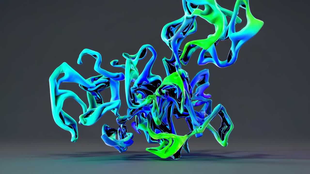 абстрактная красочная 3d-структура белка