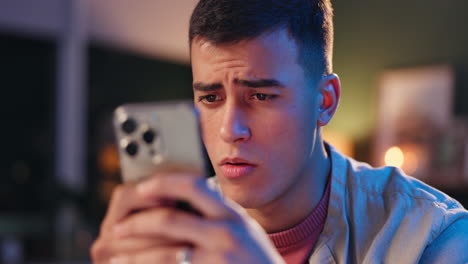 young man using smartphone