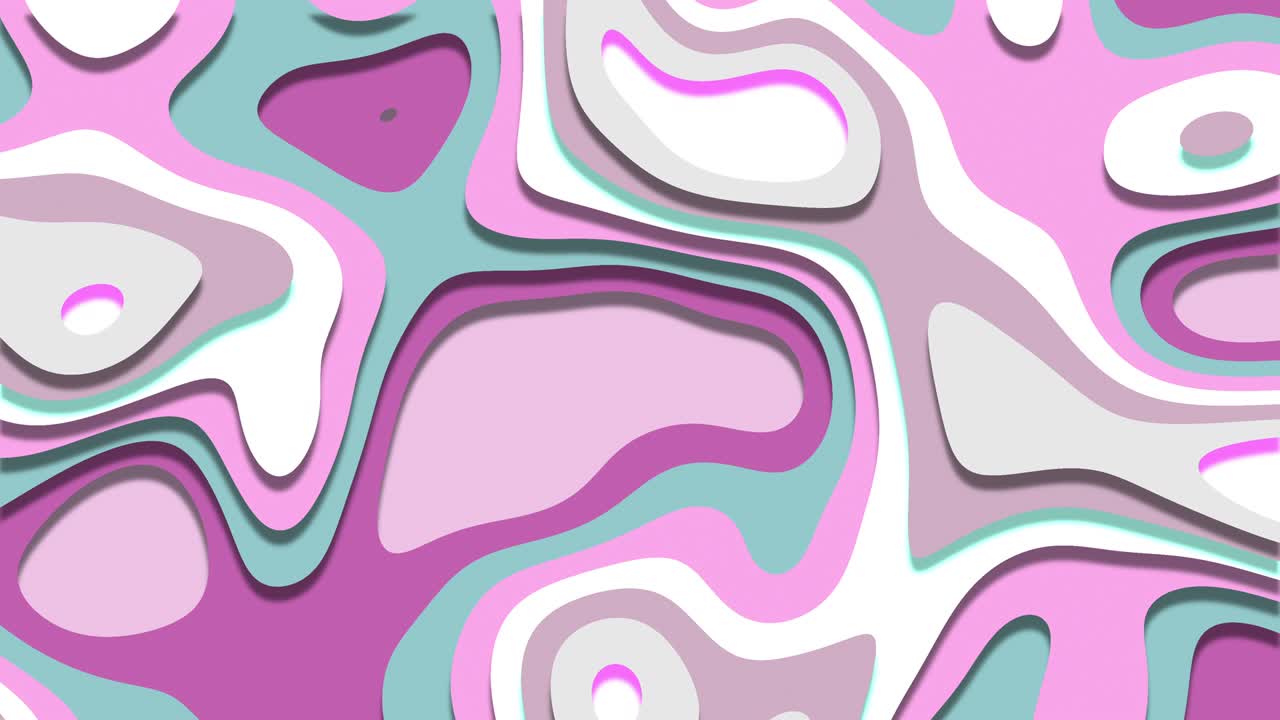 gráficos de movimiento multicapa de colores pastel, animación en 3d