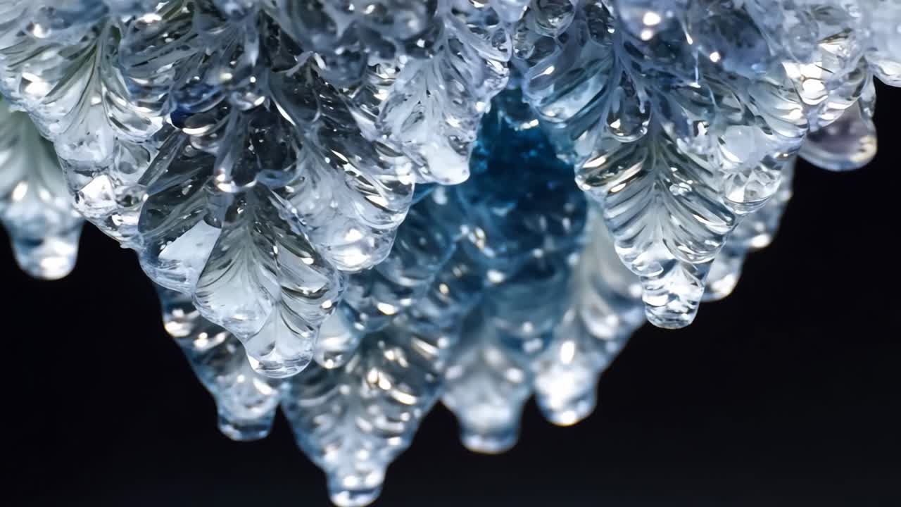 primo piano di un lampadario di vetro