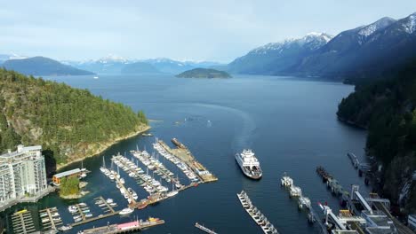 panorama of horseshoe bay terminal in west vancouver, british columbia, canada
