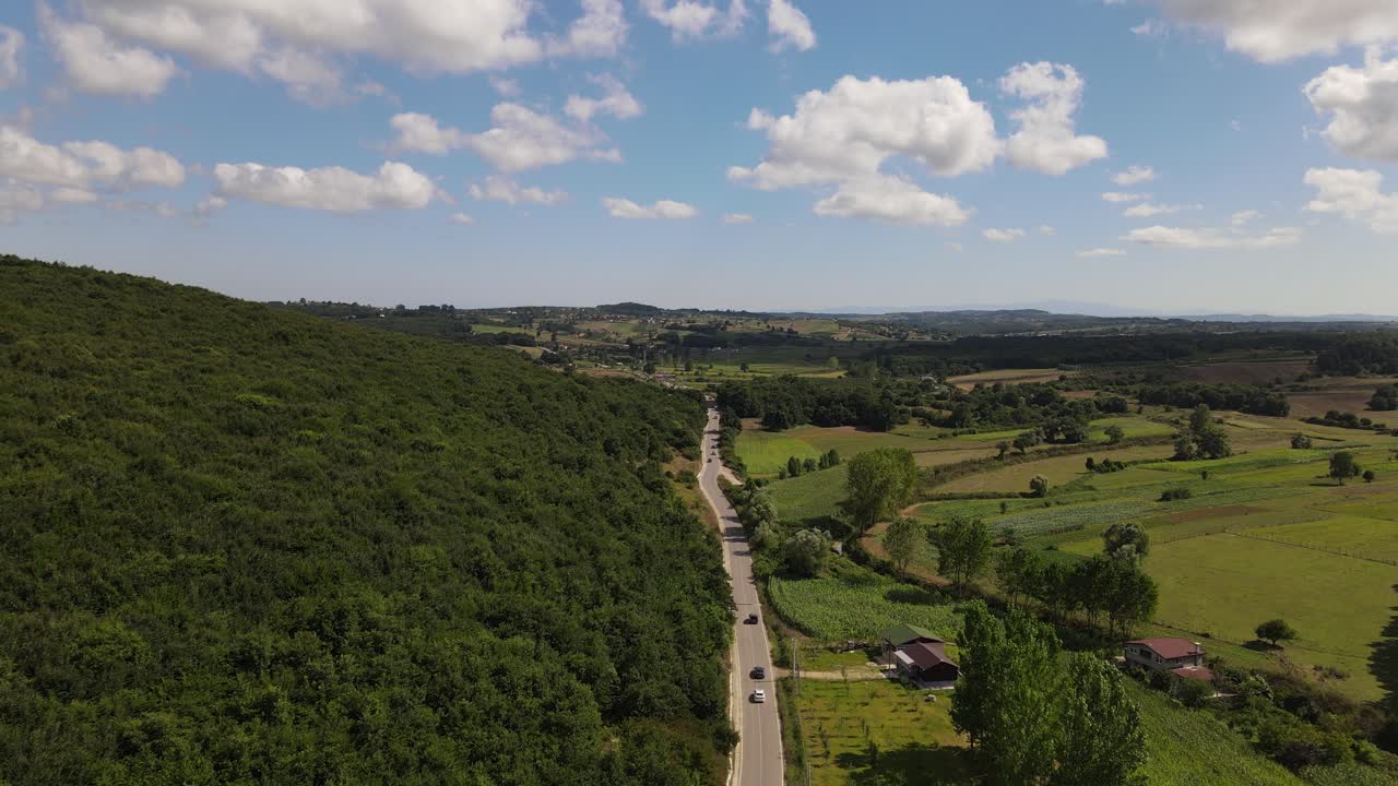 asfalto carretera conducción coche aéreo drone