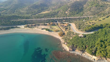 platja de garvet imágenes aéreas de la costa brava de la playa de girona, ubicada entre colera y llanca en cap de creu llançà