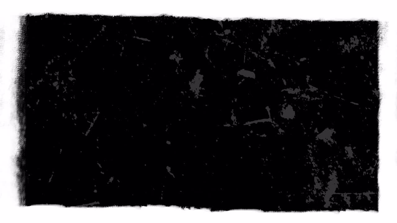 Flickering Distressed Black Grunge Texture with White Border