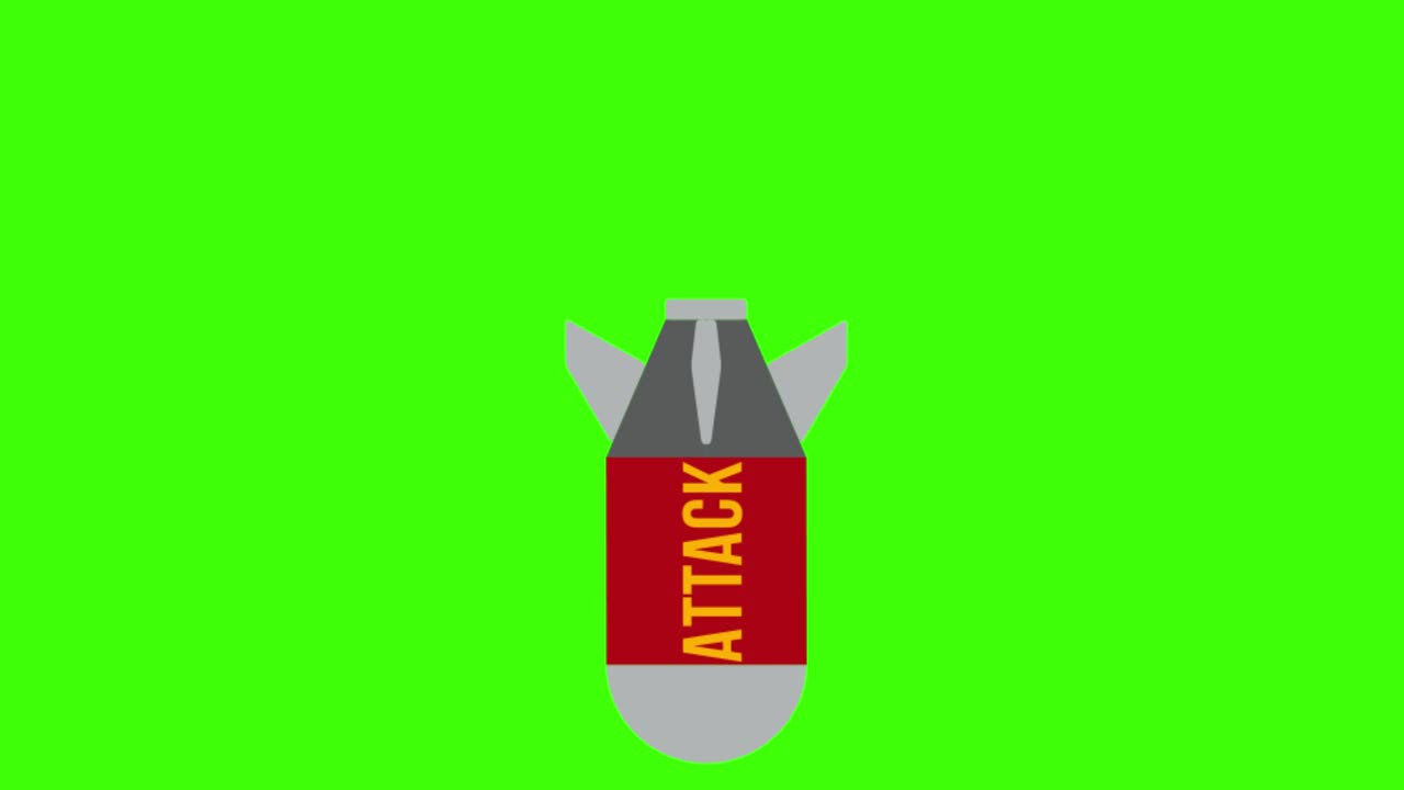 green screen , safety offense icon , attack missile