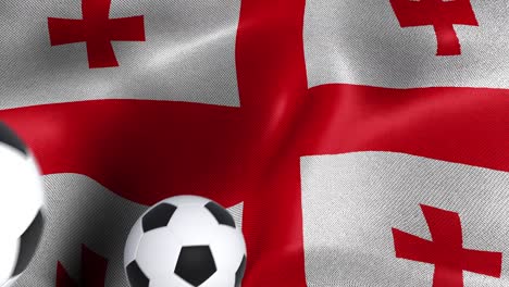 flag of georgia with soccer balls