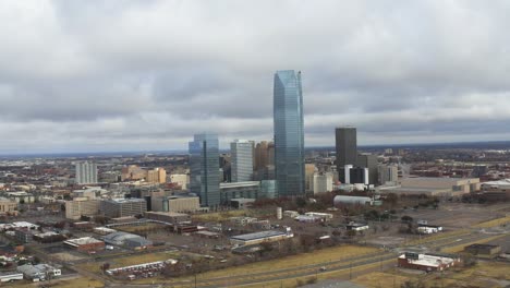 vista aérea del horizonte de la ciudad de oklahoma 4k