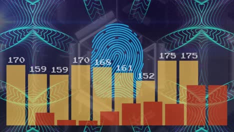 animación del procesamiento de datos sobre formas sobre fondo negro