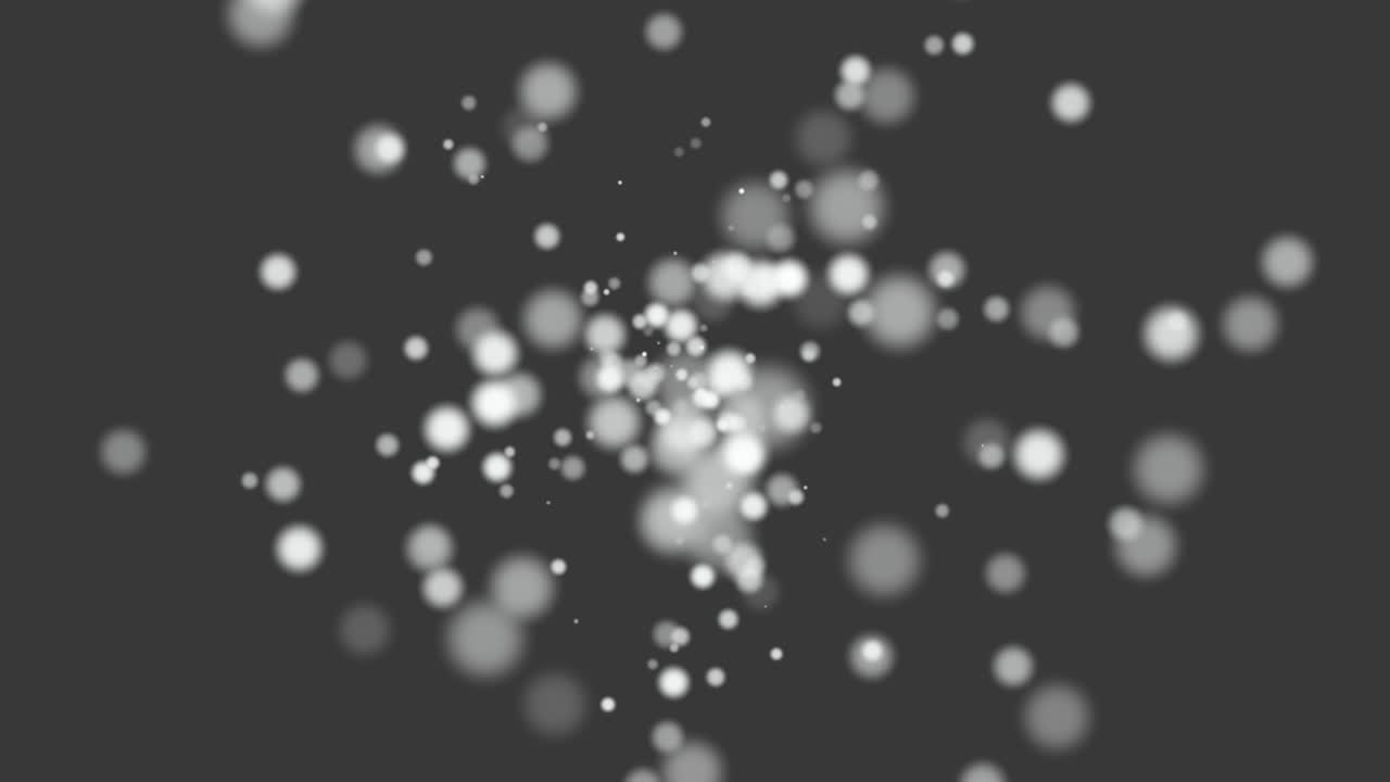 luces blancas y partículas que caen sobre un fondo brillante