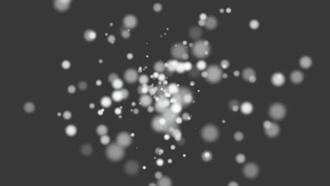 luces blancas y partículas que caen sobre un fondo brillante