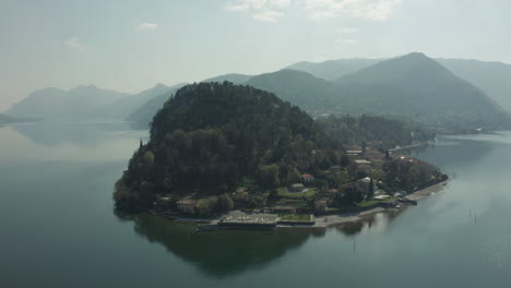 aerial view of bellagio, lake como, in italy