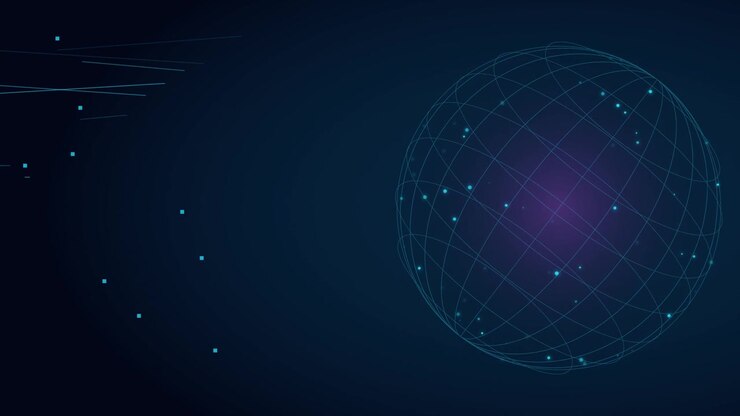 Digital Globe With Abstract Data Lines and Network Nodes