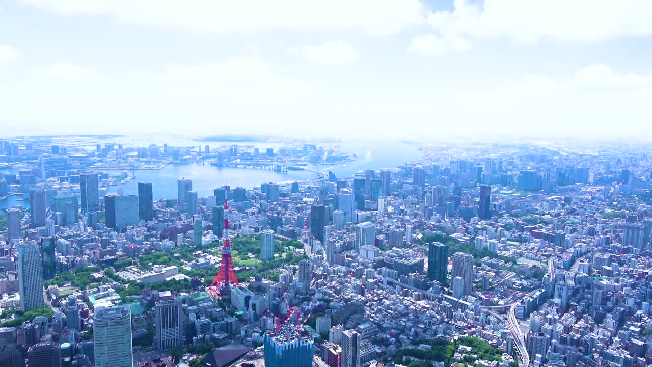 도쿄 시내의 공중 풍경