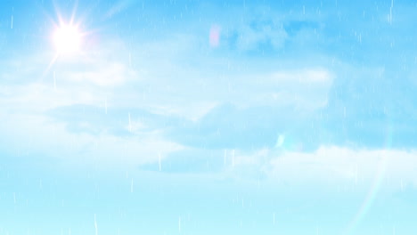 blue sky with rain and clouds 4k