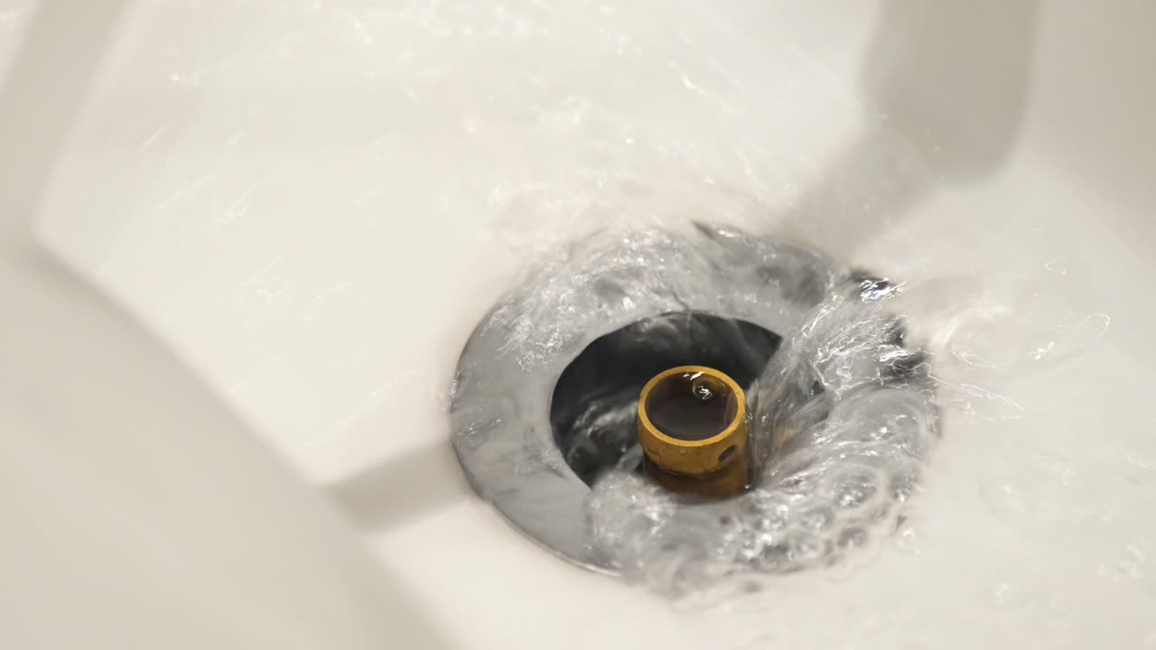 Water Flowing Down a Sink Drain