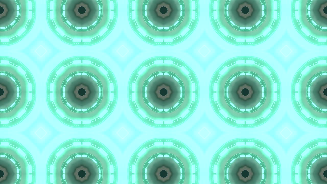 Looped Abstract ornate decorative background. 3d Kaleidoscope or mandala.