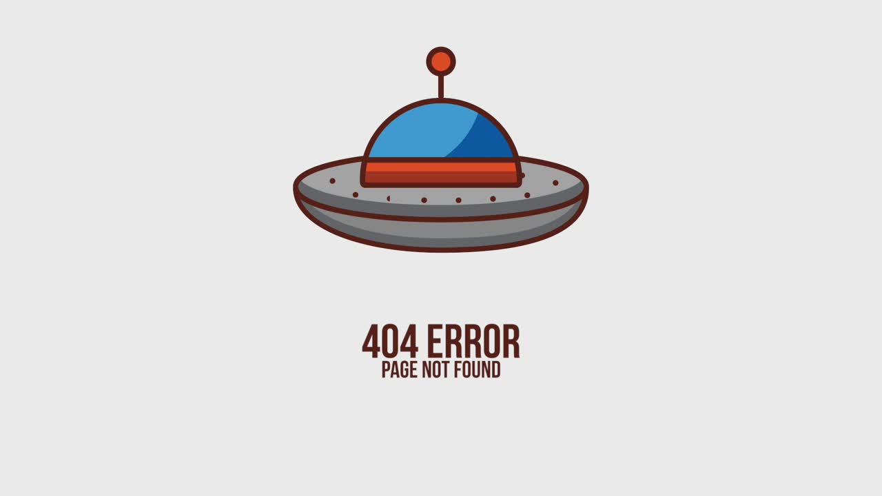 animación de la página de error 404 hd