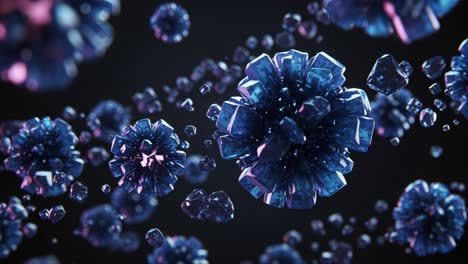 stunning visualization of molecular structures: exploring the intricacies of crystalline forms and their dynamic interactions in a captivating digital space