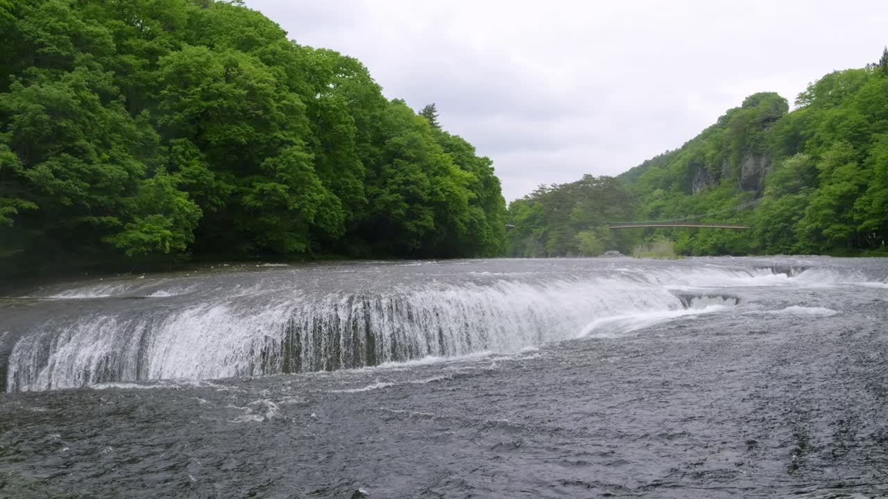 Summer scenery at Fukiware waterfalls in Japan