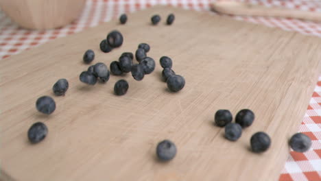 blueberry being spread in super slow motion