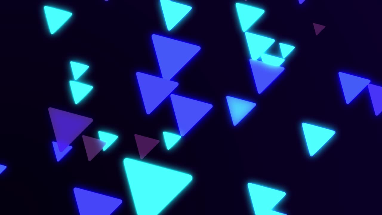 fondo de triángulo de 4k loopable - fondo de triángulos abstractos - fondo abstractamente geométrico suave - fondo de colores trillados - formas de colores geométricos triángulos - color azul