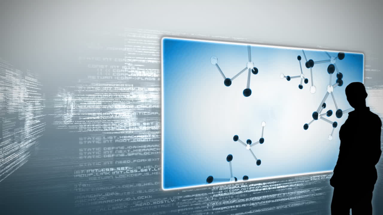 분자 클립을 보는 실루