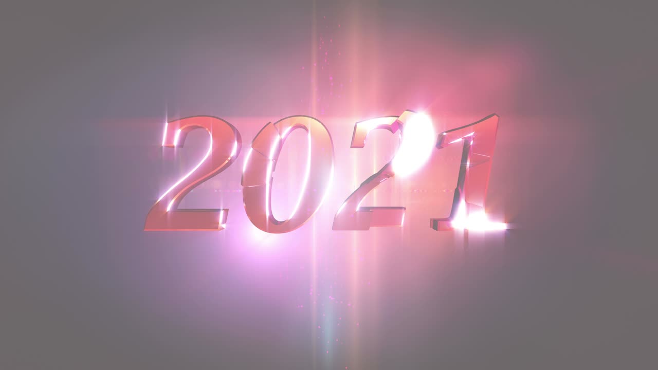 animación de apertura del nuevo año 2021 en 4k