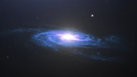 galaxia azul de 4k en el espacio