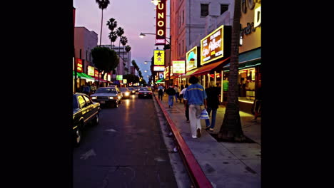 night street scene in los angeles