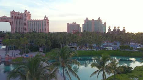 atlantis hotel and resort at paradise island in the bahamas, aerial view