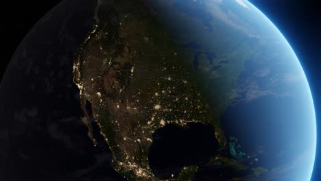 north america at night: stunning satellite view of city lights and darkness