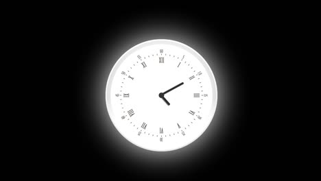 realistic white isolated on a clock background