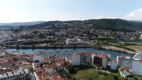 pontevedra city galicia spain aerial view