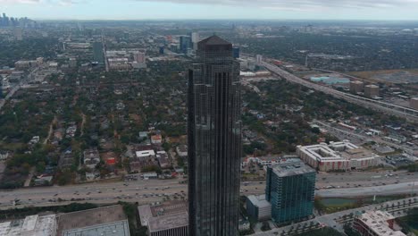 4k aerial view of the galleria area in houston, texas