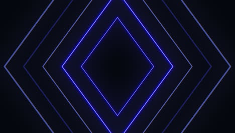 Stunning-blue-neon-zigzag-diamond-pattern-on-black-background