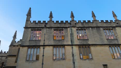 bodleian library on radcliffe square in oxford, uk