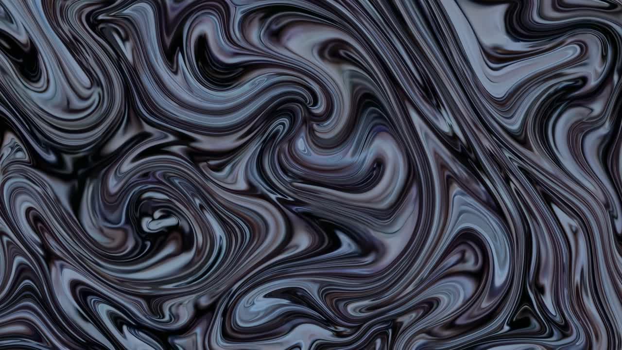 Abstract video art with swirling black and gray patterns