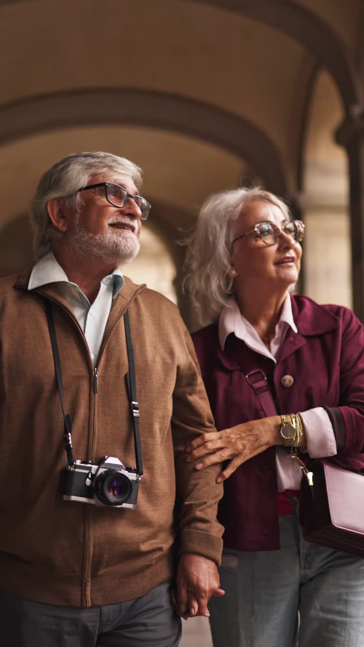 Senior Couple Enjoying Travel and Sightseeing